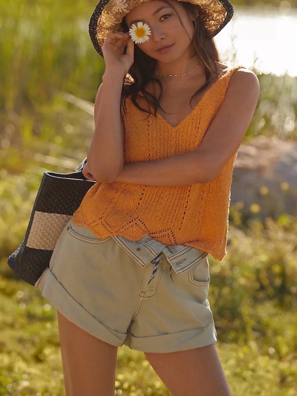 Pilcro Rolled-Up Trouser Short by Anthropologie